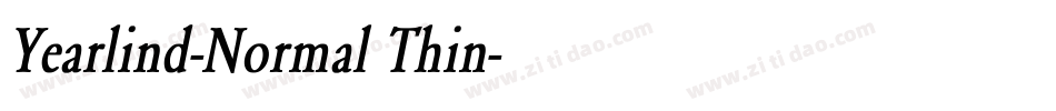 Yearlind-Normal Thin字体转换